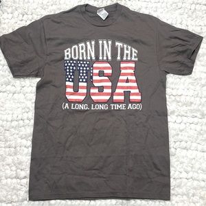 🌸3/$30🌸 DELTA | “Born in the USA (a long, long time ago)” grey tee/t-shirt